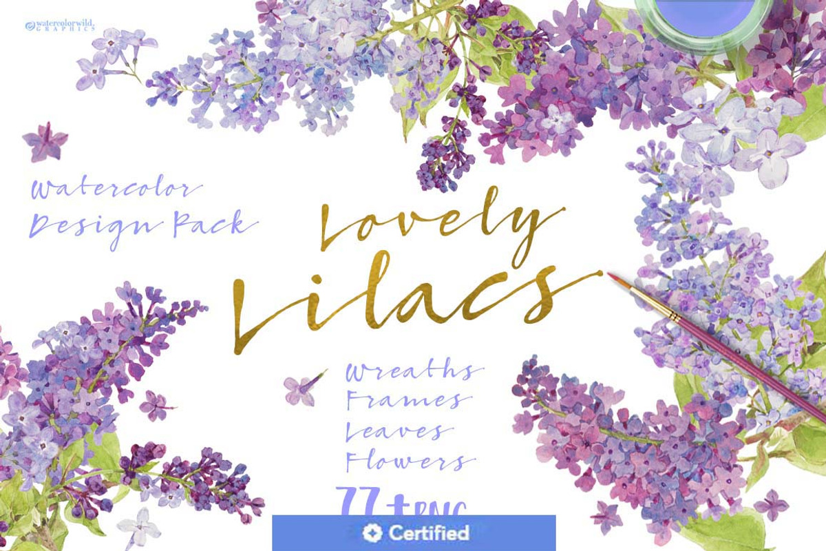 BUNDLE BLUE Florals -85%, an Illustration by watercolorwild.graphics (Photo 2 of 11)