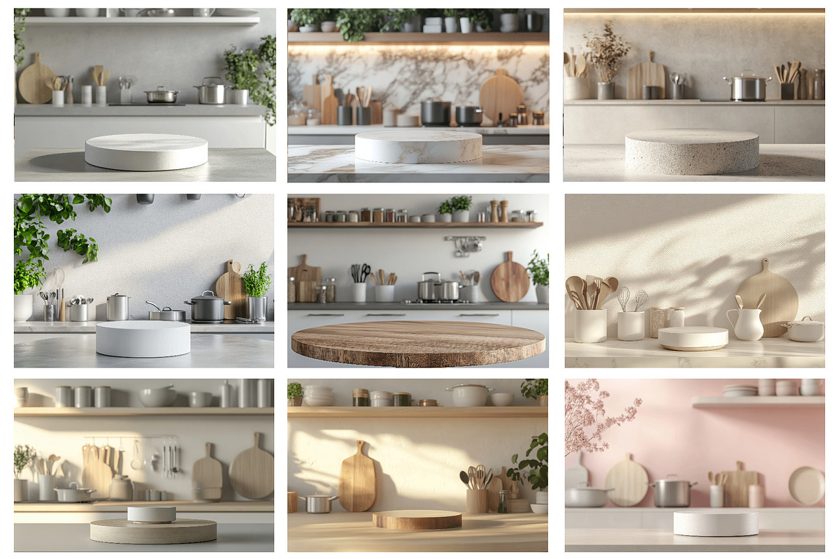Modern Kitchen Podium Mockup, a Background Photo by Nebbia (Photo 2 of 4)