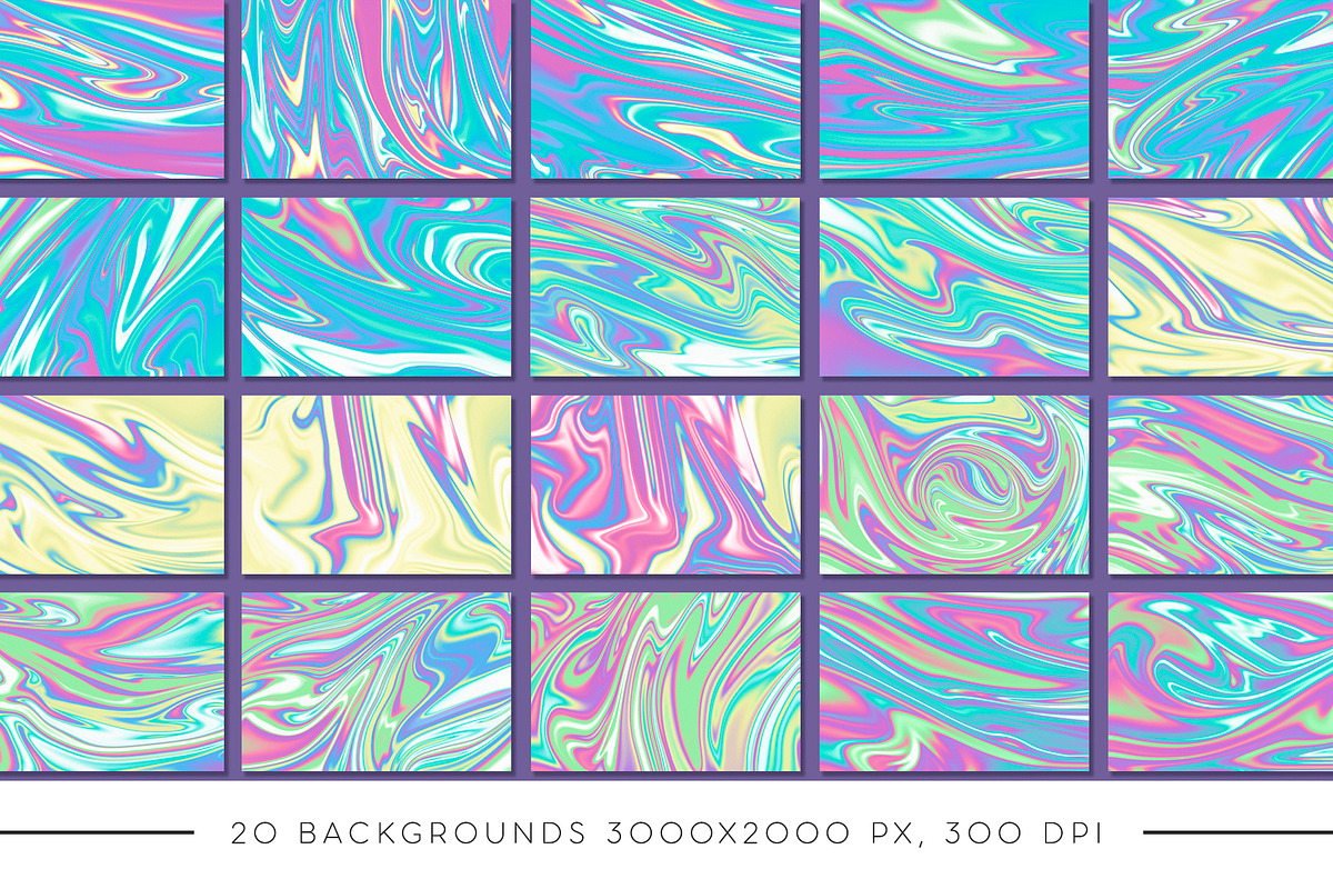 Holo Summer abstract backgrounds, a Background Graphic by tatiankaart (Photo 4 of 6)