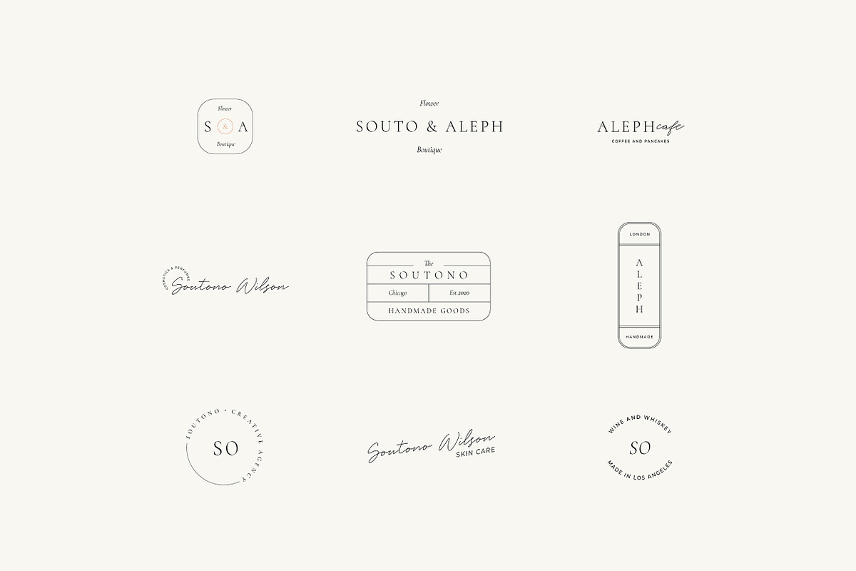 Soutono Minimal Logo Kit Ai,Eps,Psd, a Branding & Logo Template by Feel This (Photo 12 of 13)