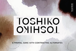Toshiko – Minimal & Clean Sans, a Sans Serif Font by Local Desk Designstudio