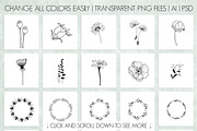 50 Hand Drawn Elements and Patterns, an Illustration by Free-PSD-Templates (Thumbnail 2 of 4)