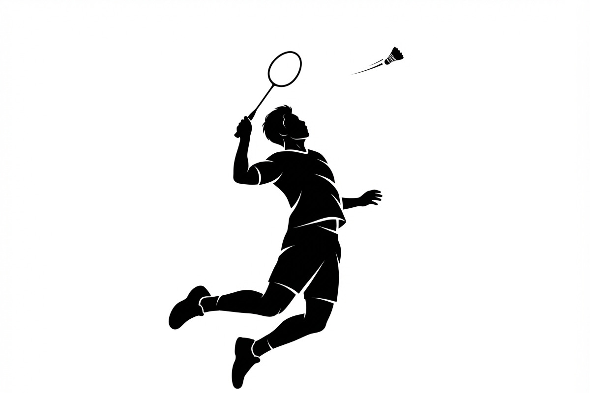 60 Badminton Player Smash Silhouette, a Person Illustration by Amazin_art (Photo 21 of 42)