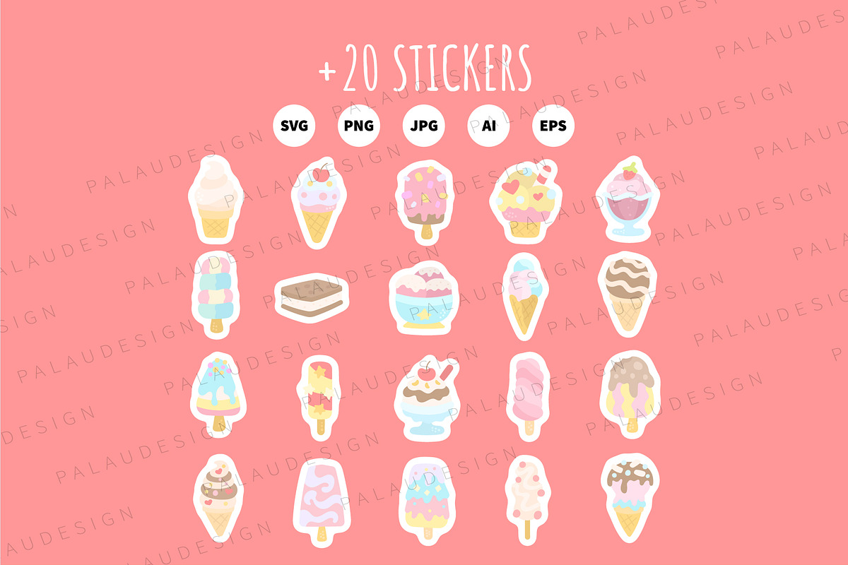 Pastel Ice Cream Clipart, a Food Illustration by Palau (Photo 10 of 10)