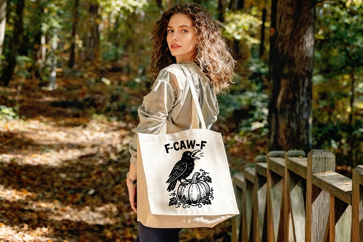 F-CAW-F Crow Sublimation PNG Set2, an Animal Illustration by Heather Green Designs (Photo 9 of 9)