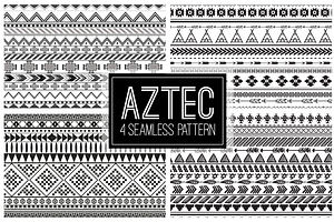 Aztec tribal seamless pattern