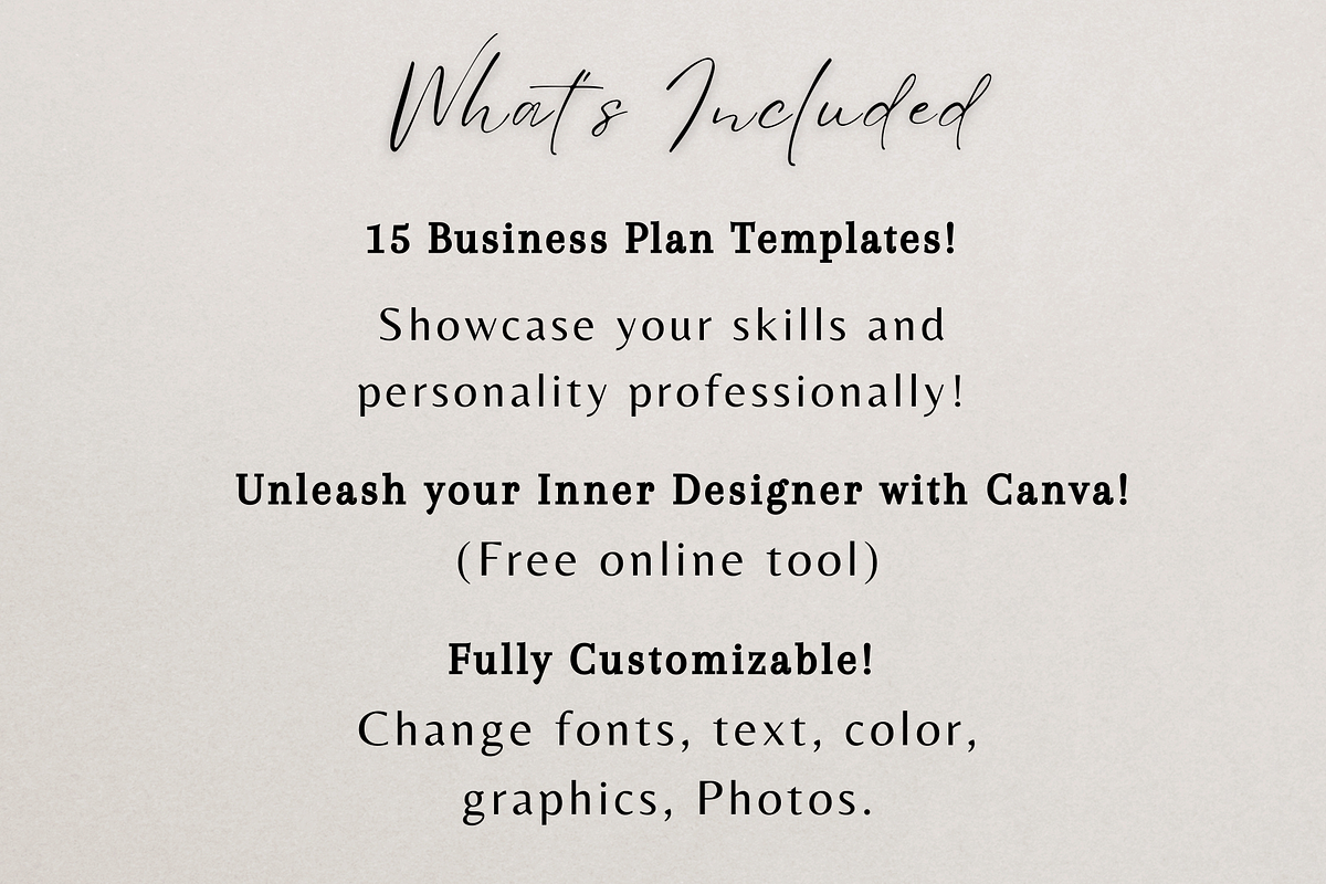 Startup Business Plan Templates, a Print Template by TheSimplySereneShop (Photo 6 of 7)