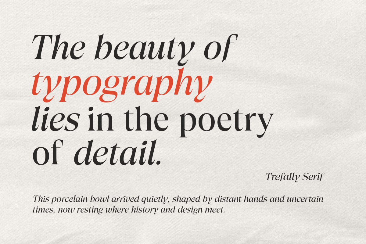 Trefally - Elegant Editorial Serif, a Serif Font by Attract Studio (Photo 2 of 22)
