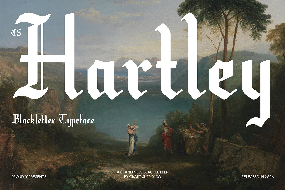 CS Hartley – Blackletter Font, a Blackletter Font by Craft Supply Co. (Photo 1 of 8)