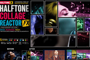 Halftone Collage Reactor FX Action