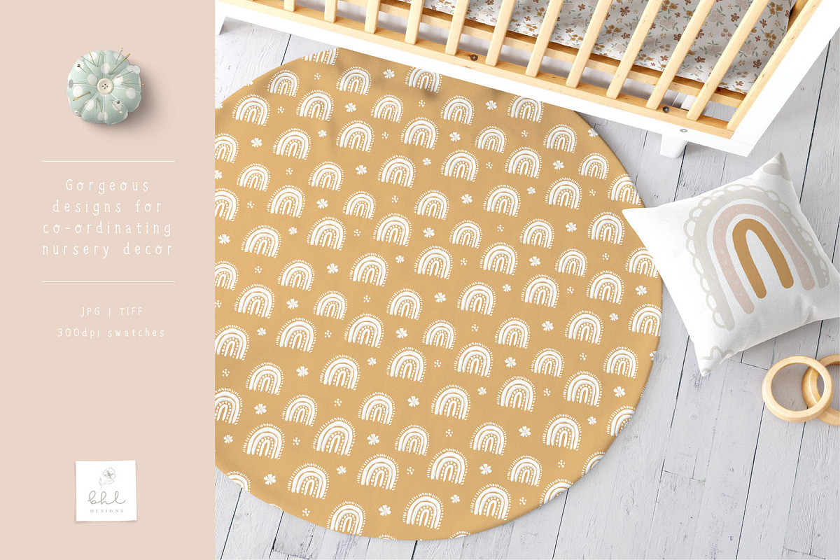 Scandi-Style Flowers and Rainbows, a Pattern Graphic by bhldesigns (Photo 11 of 13)