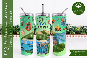 Camping sublimation tumbler wrap
