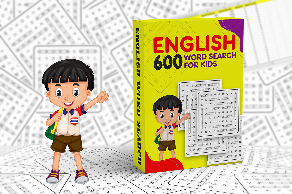 English Word Search Puzzles for Kids, a Print Template by Graphic Template (Photo 2 of 3)