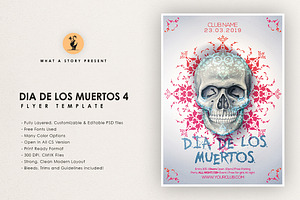 Dia De Los Muertos 4, a Flyer Template by What a Story