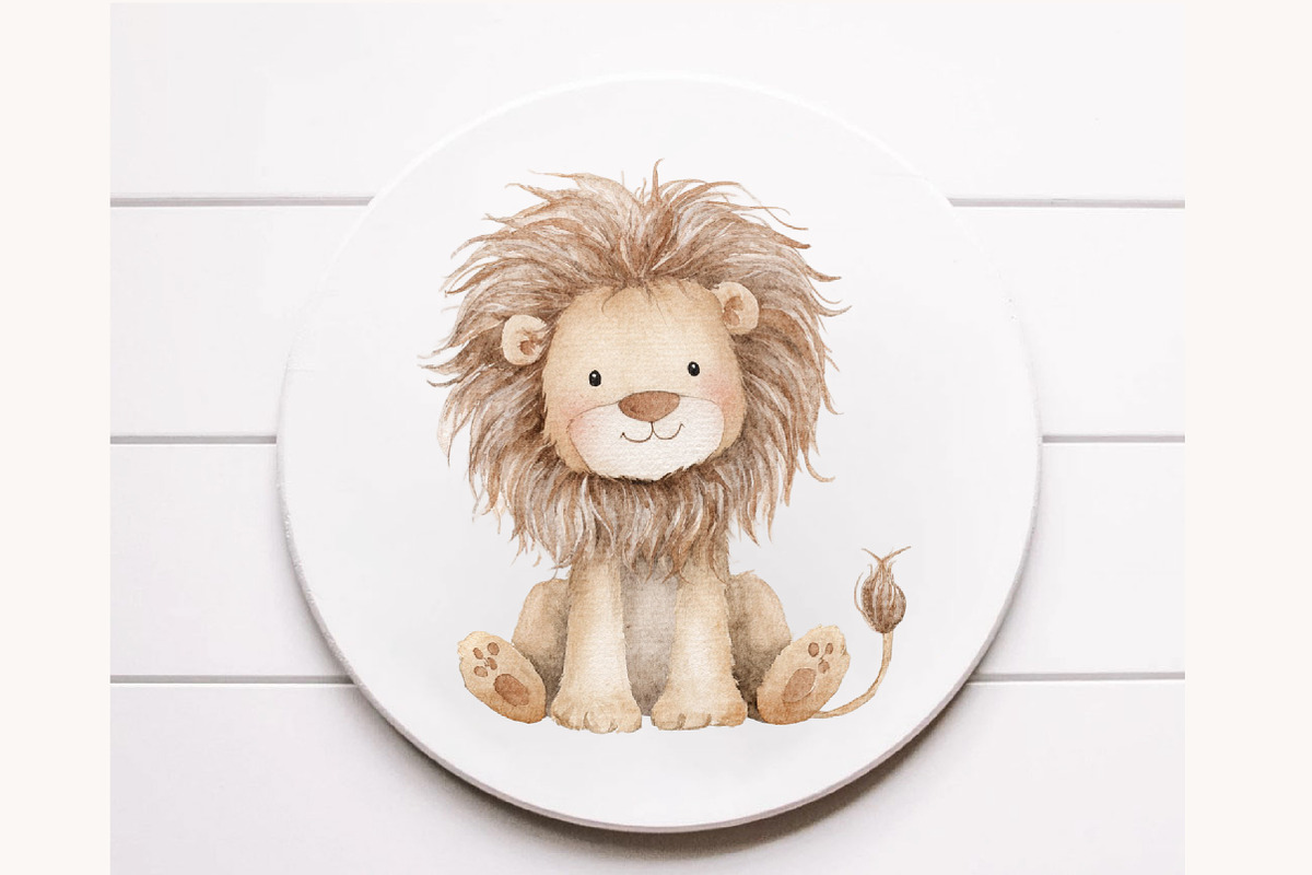 Watercolor Cute Baby Safari Animals, a Seasonal Illustration by Designworld (Photo 10 of 10)