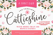 Sale 20% Cattieshine - Font Duo, a Script Font by Anatadesign (Thumbnail 1 of 22)