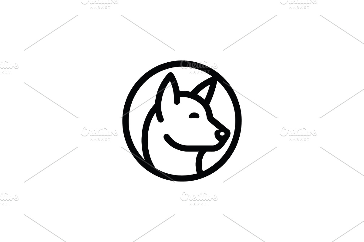 Dog profile circle emblem logo, a Branding & Logo Template by Vectorium Studio (Photo 2 of 2)
