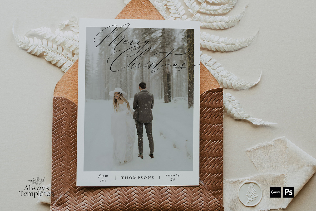 Christmas Card Template CC212, a Card Template by Always Templates (Photo 2 of 3)
