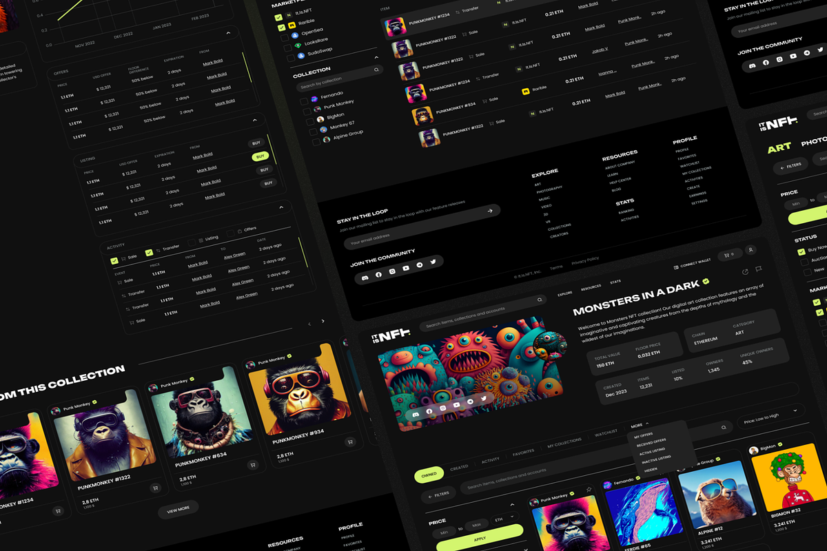 NFT marketplace - UI kit, an UI Kit Template by Digital_Fantasies (Photo 3 of 8)