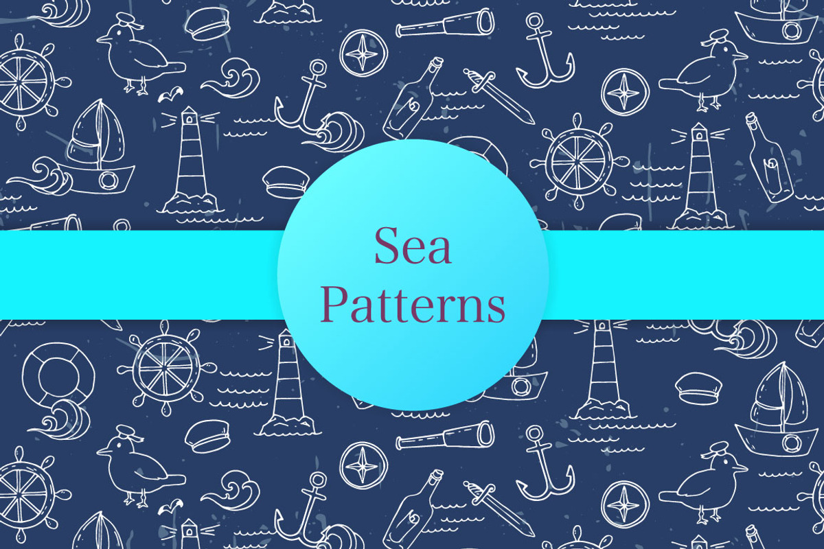 Sea and sailing patterns, a Pattern Graphic by merion_merion (Photo 1 of 5)