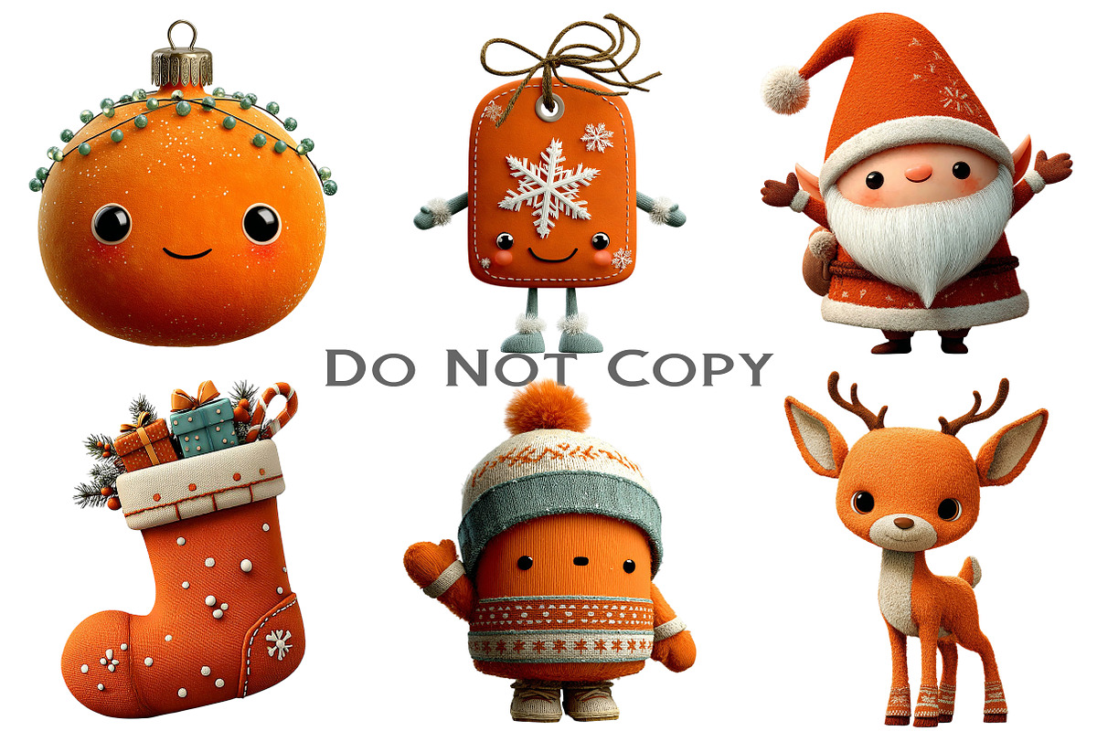 Cute Cartoon-Christmas Clipart, an Illustration by Craft Nest (Photo 10 of 10)