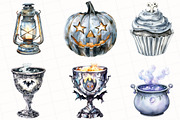 Silver Halloween Clipart, an Illustration by OK Design (Thumbnail 5 of 5)