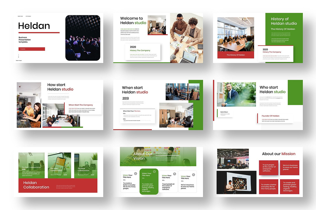 Heldan  – Business PowerPoint Templa, a Presentation Template by Dens Creative Studio (Photo 2 of 6)