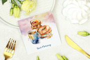 Watercolor Breakfast Clipart Set, a Food Illustration by CreativeClick (Thumbnail 2 of 4)