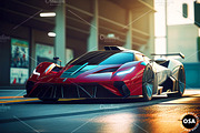 Supercar in the City Illustration, a Wallpaper Graphic by Other Side Art (Thumbnail 4 of 8)