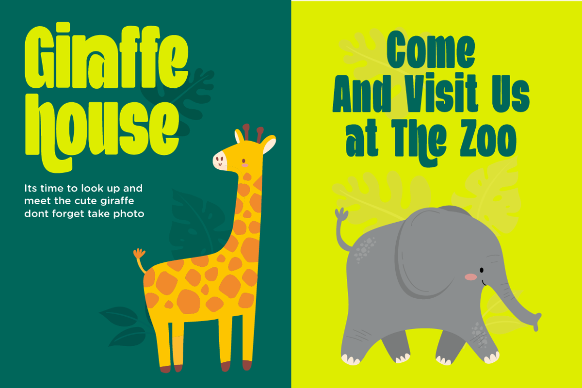 Zaffy Zoo Bold Playful Kids Font, a Sans Serif Font by Serbaneka Studio (Photo 3 of 6)