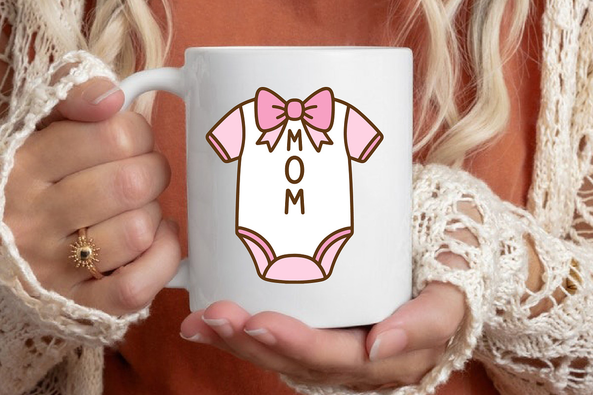 Cute Mom Baby Onesie SVG, an Object Graphic by Creative Art (Photo 6 of 6)