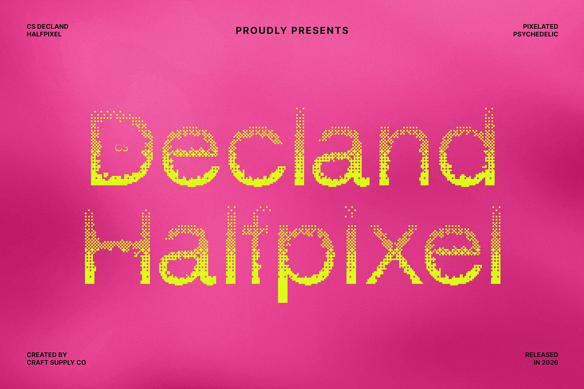 CS Decland Halfpixel, a Sans Serif Font by Craft Supply Co. (Photo 1 of 8)