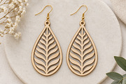 Leaf Earrings Laser Cut SVG, an Object Graphic by Canvas Craft (Thumbnail 3 of 3)