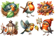 Autumn Robin Bird clipart, an Illustration by Designworld (Thumbnail 2 of 7)