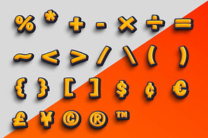 Comic Toon 3D Color Fonts