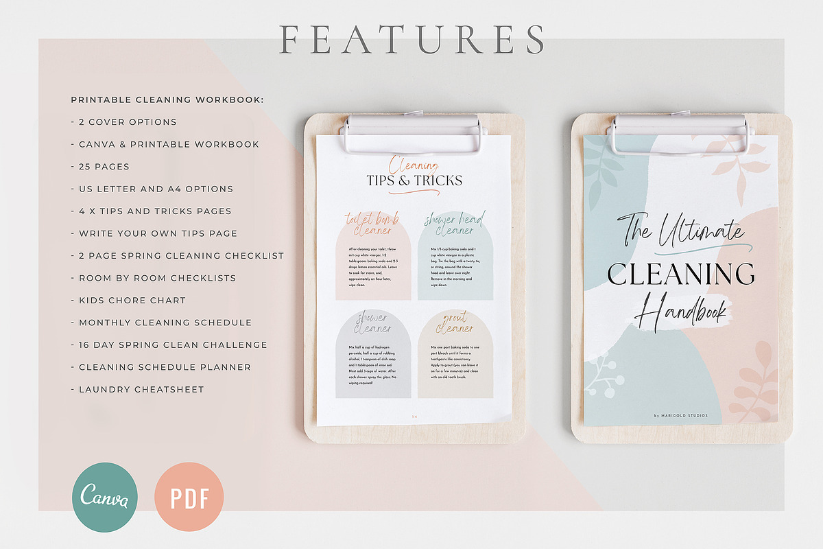 The Ultimate Cleaning Workbook, a Magazine Template by Marigold Studios (Photo 2 of 10)