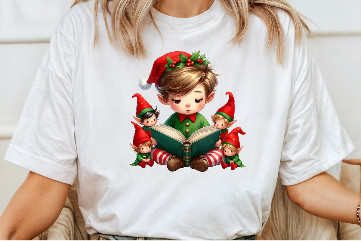 Christmas Reading Clipart, an Illustration by Pixels.Craft (Photo 5 of 7)