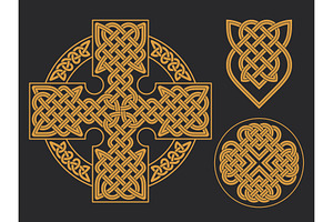 Vector Celtic Cross. Ethnic Ornament