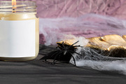 Halloween Candle Mockup Label fall, an Advertising Mockup by PawMockups (Thumbnail 3 of 10)