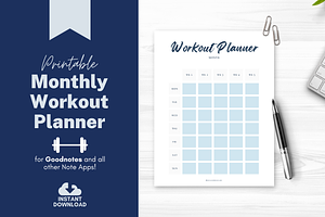 Monthly Workout Planner PDF