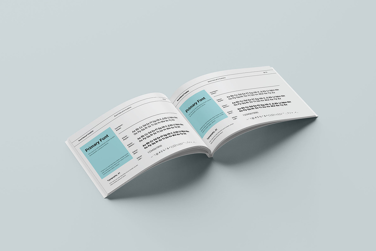 Brand Manual Landscape Template, a Brochure Template by GoldenGrid Studio (Photo 6 of 15)