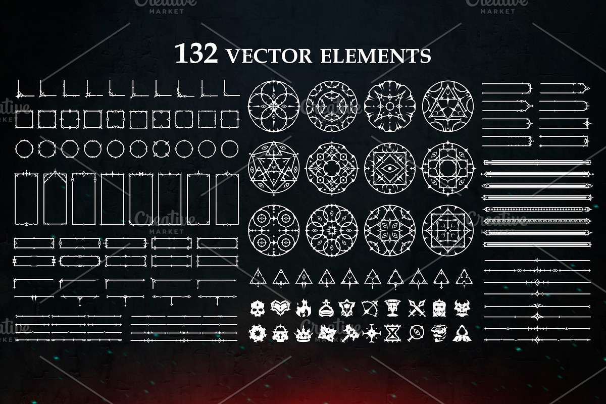 Dark Fantasy UI Set. Vol 2, an Object Illustration by Olga Ryzychenko (Photo 2 of 11)