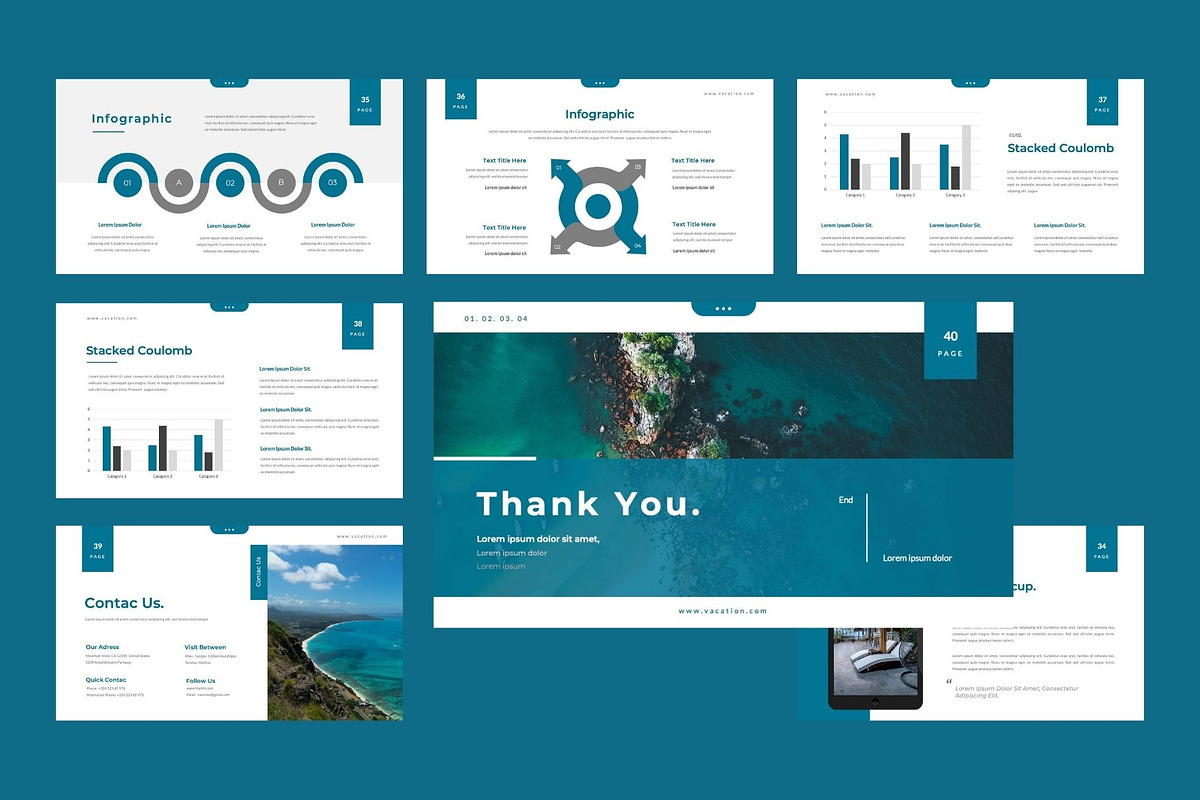 VACATION  Business PowerPoint, a Presentation Template by Rizki Herdian (Photo 6 of 6)