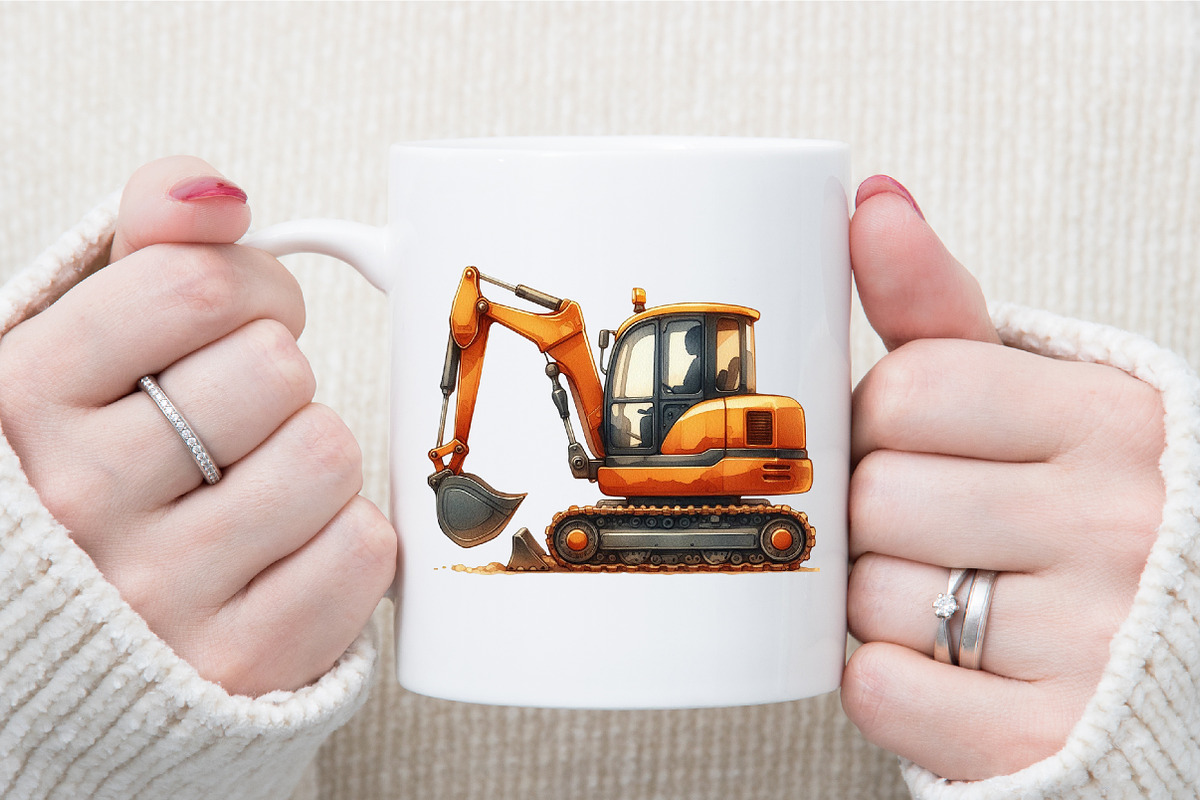Watercolor Construction Vehicles Cli, an Illustration by Sublimation Artist (Photo 4 of 5)