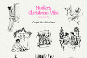 Christmas Vibe: Vector Line Art, a Seasonal Illustration by divanovskaya_nv (Thumbnail 13 of 15)