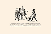 Women's Friendship: Vector Line Art, a Person Illustration by divanovskaya_nv (Thumbnail 2 of 15)