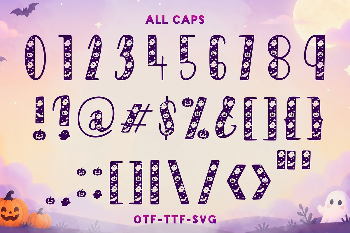 Spookie - Halloween Font, a Symbol Font by AnningArts (Photo 7 of 7)