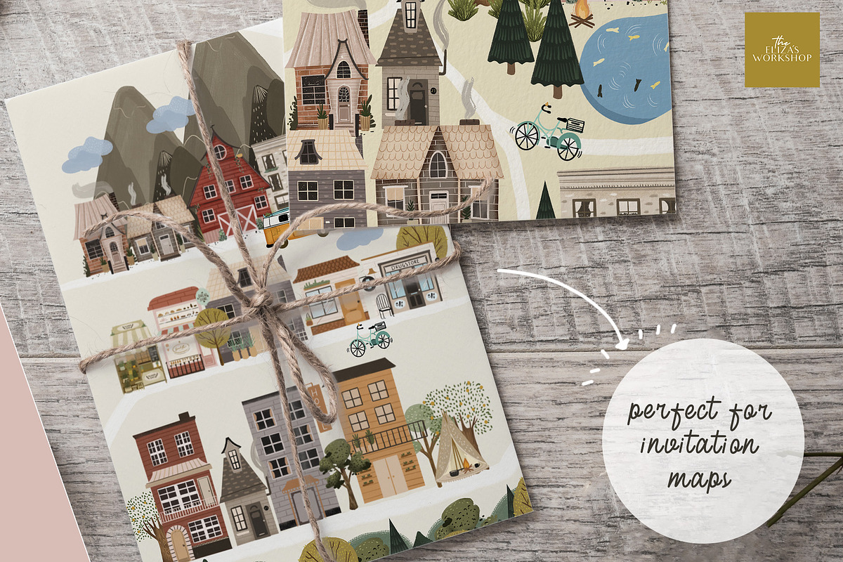 Maps Everywhere map creator, an Illustration by Cocoa studio by Eliza M (Photo 8 of 9)