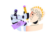Artificial intelligent concept set, a Technology Illustration by PaperTrident (Thumbnail 2 of 9)