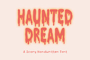 Haunted Dream Font - Horror Font, a Handwritten Font by ariodsgn (Thumbnail 1 of 10)